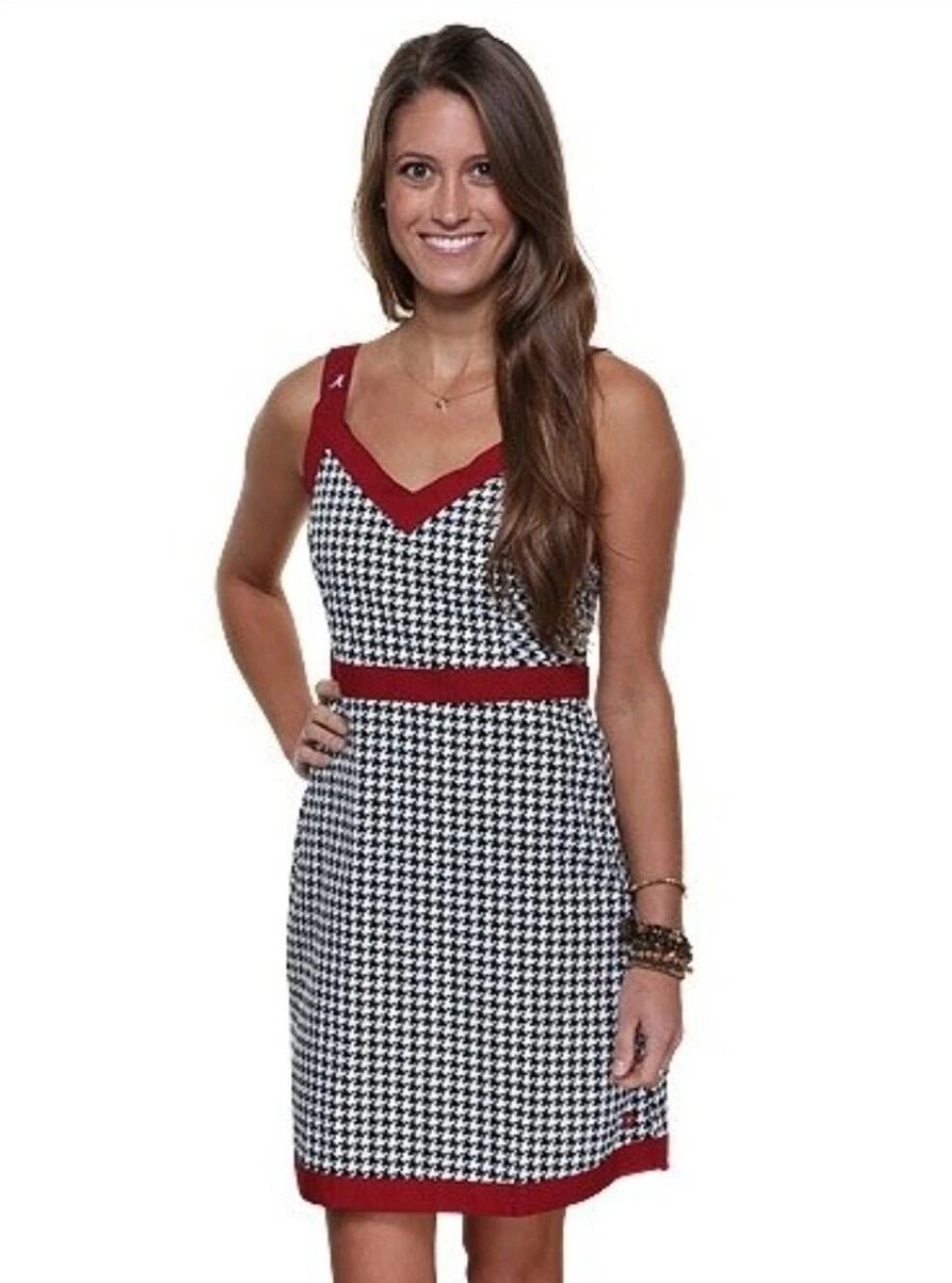 NCAA Columbia Alabama Crimson Tide GameDay Mini Dress Houndstooth Women's Size S